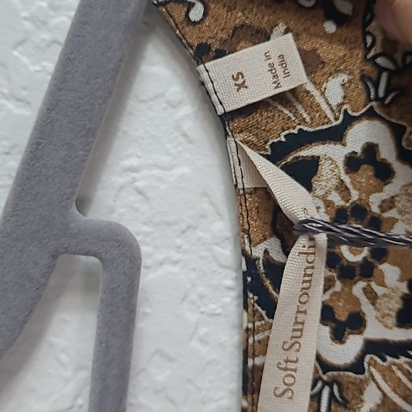 Soft Surroundings Elegant Black and Gold Long Sleeve Dress Maxi Size XS - Picture 6 of 11